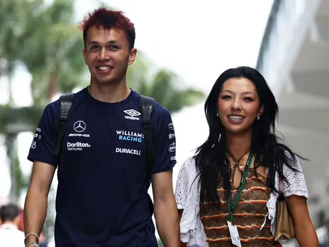Alex Albon with girlfriend Lily