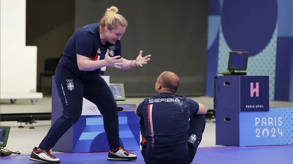 Serbia's Zorana Arunovic and Damir Mikec