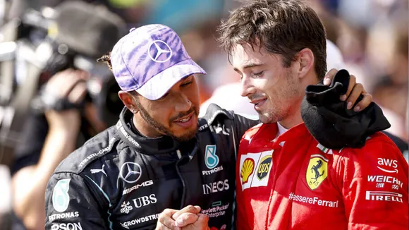 Lewis Hamilton and Charles Leclerc