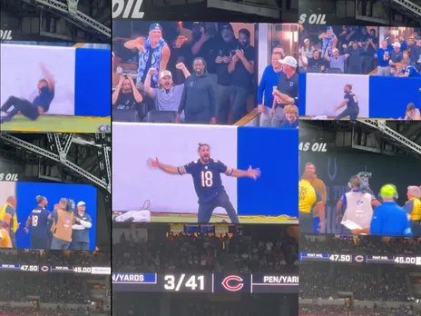 WATCH: Seth Rollins suffers Royal Rumble type elimination during NFL game