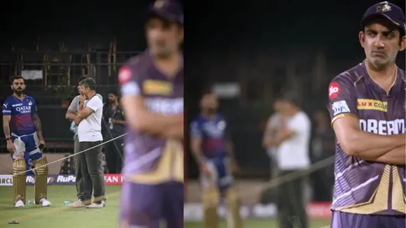 Virat Kohli staring at Gautam Gambhir (Source: X)