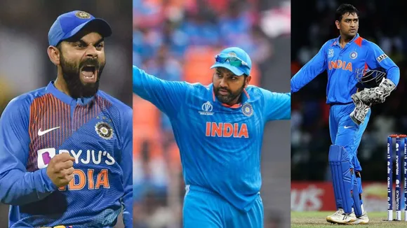 Virat Kohli, Rohit Sharma & MS Dhoni (Source: X)