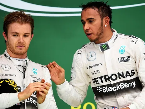 Nico Rosberg and Lewis Hamilton