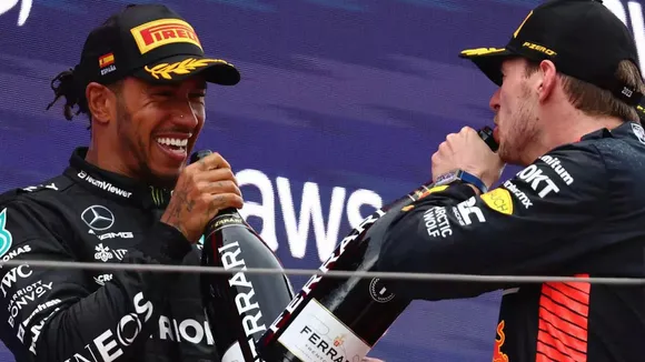 Max Verstappen and Lewis Hamilton 