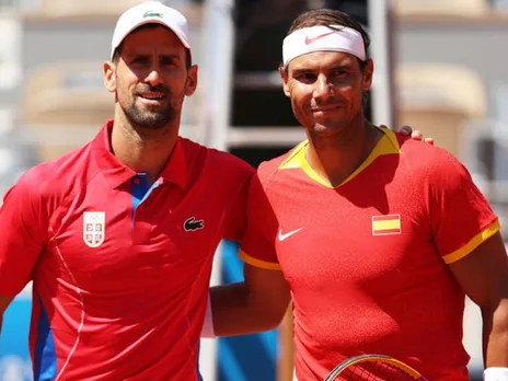 Rafael Nadal with Novak Djokovic