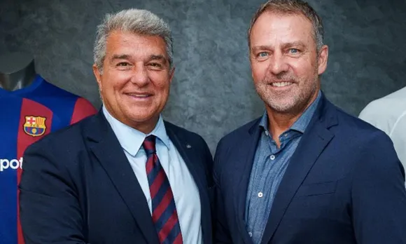 Hansi Flick and Joan Laporta