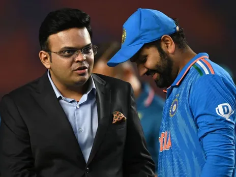 Jay Shah with Rohit Sharma (Source: X)