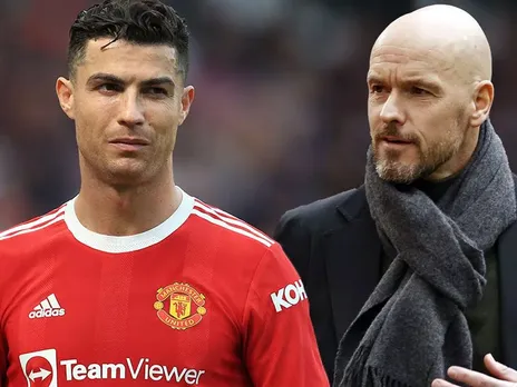 Erik Ten Hag with Ronaldo