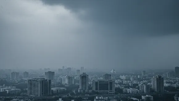 Cloudy and rainy weather over Delhi caused by western disturbance