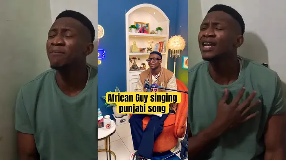 African Man Singing Punjabi Song