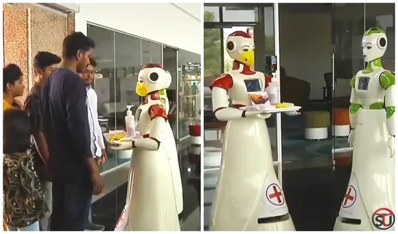 Robots Are Used In Kerala To Distribute Sanitizers And Make People Aware