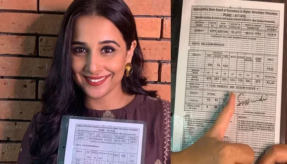 OMG! Vidya Balan's 10th Class Marksheet Leaked, Her Scores Will Give You A Shock