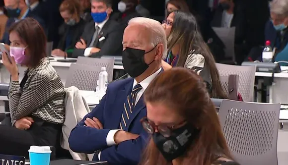 Viral Video: US President Joe Biden Falls Asleep At Cop 26 Summit, Gets Trolled