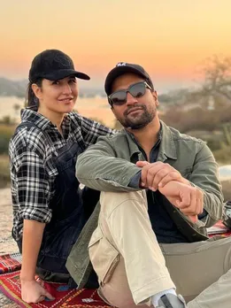 Katrina Kaif, Vicky Kaushal pose in Rajasthan desert during new year vacation