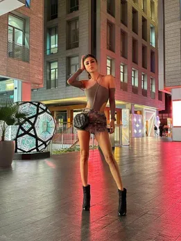 Mouni Roy bold stylish look on Dubai Streets