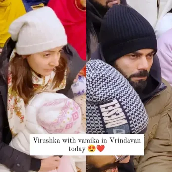 The Video of Anushka Sharma and Virat Kohli's Visit to Vrindavan Aashram is Gaining Popularity, Check Out Little Vamika