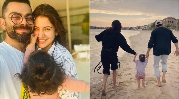 Anushka Sharma and Virat Kohli were seen playing with their daughter Vamika on the beach. Have a look!