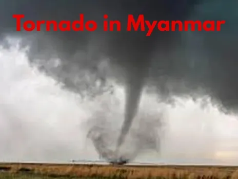 Terrifying Footage Captures Deadly Tornado Wreaking Havoc In Myanmar Capital - 8 Dead, 200 Homes Destroyed!