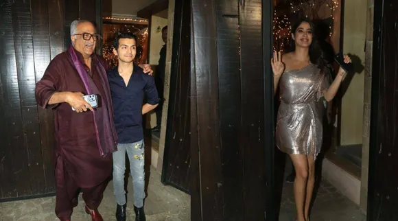 Boney Kapoor poses with daughter Janhvi’s rumoured boyfriend Shikhar Pahariya at NMACC launch. Read Full