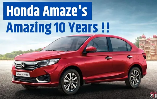 Honda Amaze Completes A Beautiful Journey Of 10 Years