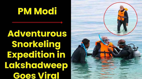 Prime Minister Narendra Modi's Adventurous Snorkeling Expedition in Lakshadweep Goes Viral