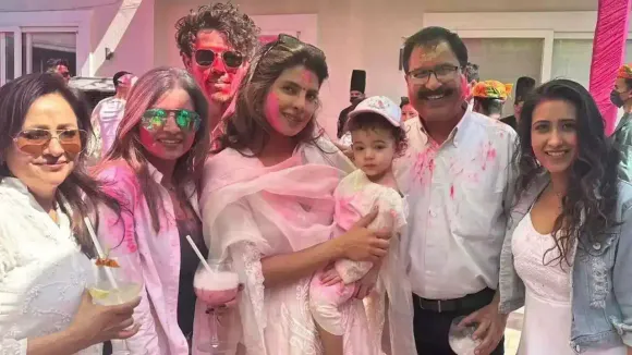 Mannara Chopra adds color to Priyanka Chopra and Nick Jonas' Holi bash