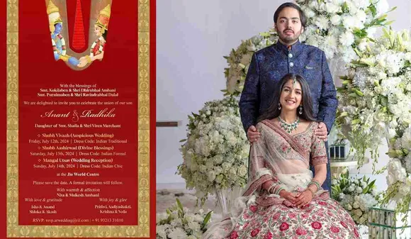 Anant Ambani-Radhika Merchant Will Tie the Knot on July 12, Wedding Card Revealed