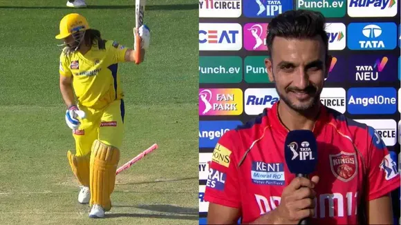 MS Dhoni Out For First Ball Duck of Harshal Patel, Walks Out at No 9 For First Time In Career In PBKS vs CSK Match