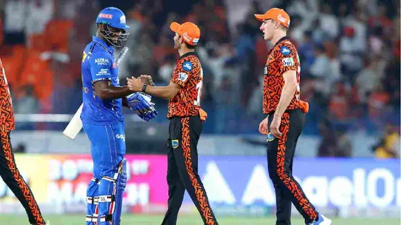Mumbai Indians keep playoff hopes alive with win over Sunrisers Hyderabad