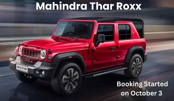Mahindra Thar Roxx Booking Started on October 3, Know Variants and Price