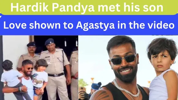 Hardik Pandya son Agastya for the first time since his divorce from Natasa Stankovic