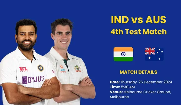 IND vs AUS 4th Test Match Details: When and Where to Watch the Match And playing 11?