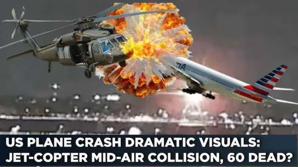 American Airlines Plane Collides With Military Helicopter.  There Were 64 People on The Plane