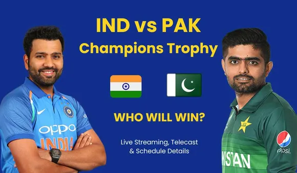 IND vs PAK ICC Champions Trophy 2025: Live Streaming, Telecast & Schedule