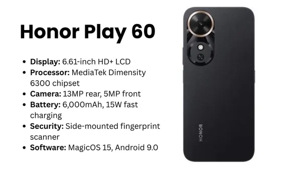 Honor Play 60 Set to Launch Soon: Leaked Specs, Pricing, and More