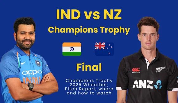 IND vs NZ Final: ICC Champions Trophy 2025 Weather, Pitch, Stats & More