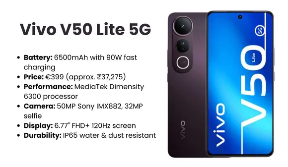 Vivo V50 Lite 5G Launched: Price, Specs, Features & Availability
