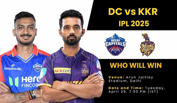 DC vs KKR Dream11 Prediction, Pitch Report, Playing 11 & Weather Report