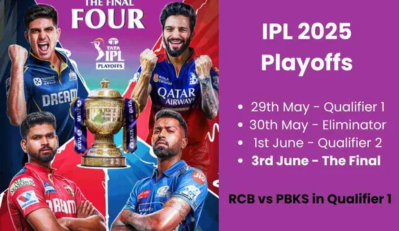 IPL 2025 Playoffs: Full Schedule, Teams, Venues & Final Match Details
