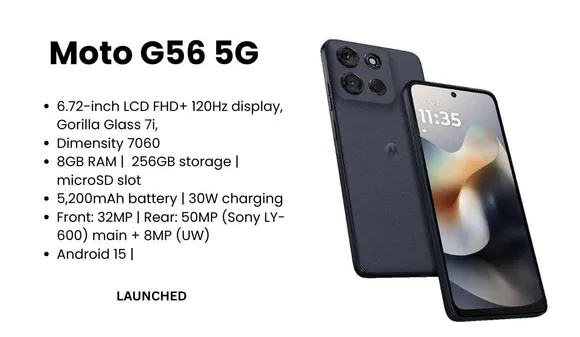 Moto G56 5G Launched with Dimensity 7060, 50MP Sony Camera and More