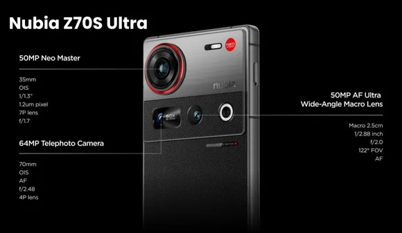 Nubia Z70S Ultra Launched Globally with Snapdragon 8 Elite, 144Hz OLED Display