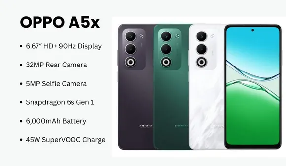 Oppo A5x Leaked: Price, Full Specs & Features of Budget 4G Smartphone Revealed