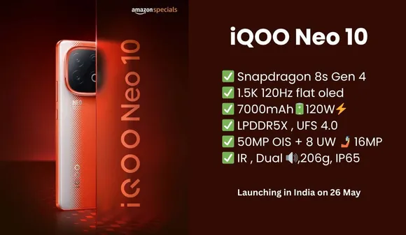 iQOO Neo 10 Launching in India on 26 May with Powerful Features