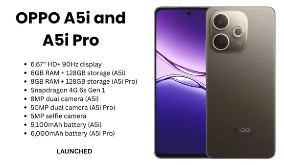 OPPO A5i and A5i Pro Launched With 50MP Camera, 6000mAh Battery