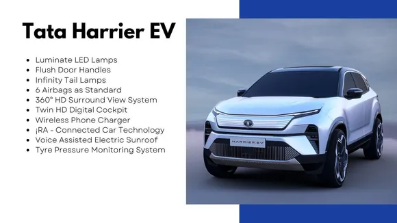 Tata Harrier EV Teaser Out: 550 Km Range & QWD Off-Roading Revealed
