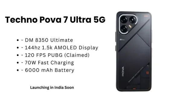 Tecno Pova 7 Ultra 5G Launching in India Soon With Dimensity 8350, AMOLED Display