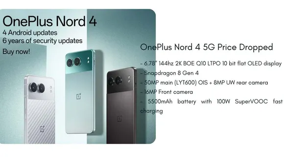 OnePlus Nord 4 5G Price Dropped to ₹26,920 – Know Full Specs & Offers
