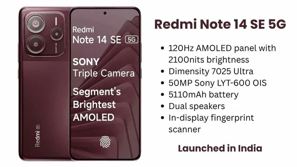 Redmi Note 14 SE 5G Launched in India: Specs, Features & Price