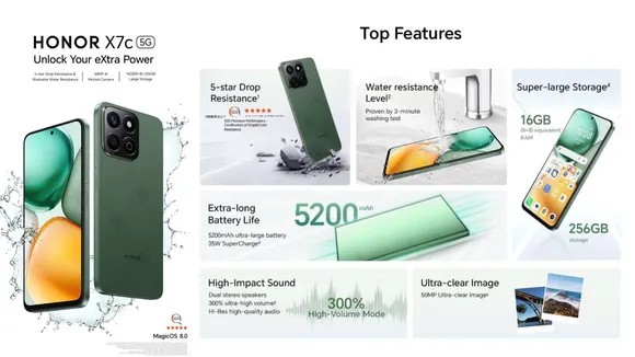 Honor X7c 5G Launched in India with Snapdragon 4 Gen 2 & 120Hz Display