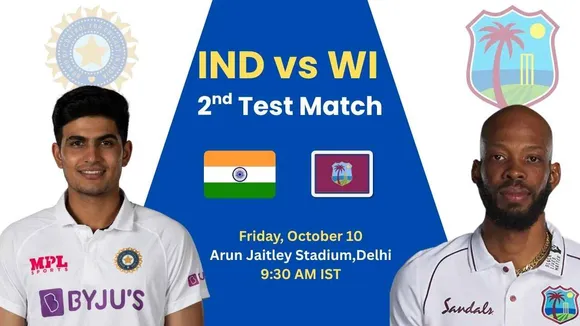 IND vs WI 2nd Test Match: When, where and How Watch the Match